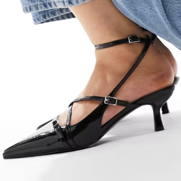 ASOS DESIGN Scottie Strappy Kitten Heels - Picture 9 of 9